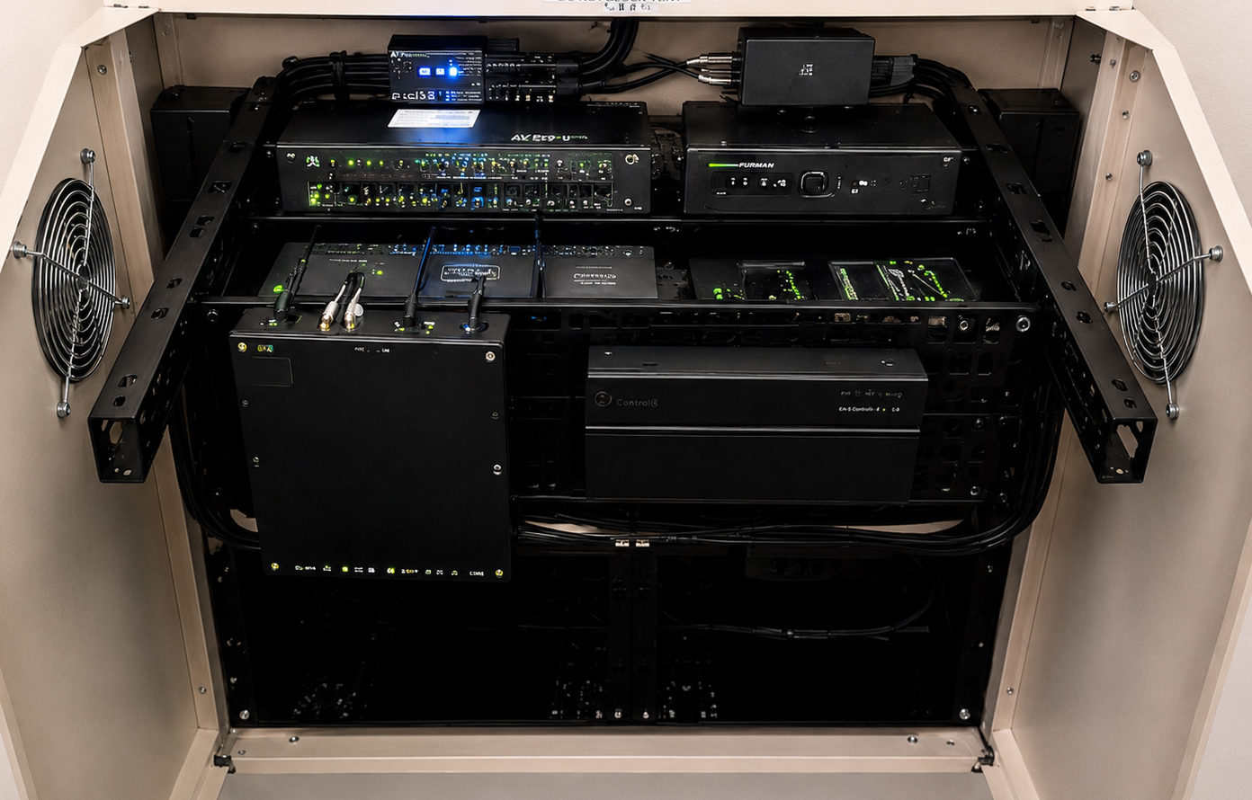 Audio engineering rack